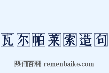 瓦尔帕莱索造句是什么意思的图片